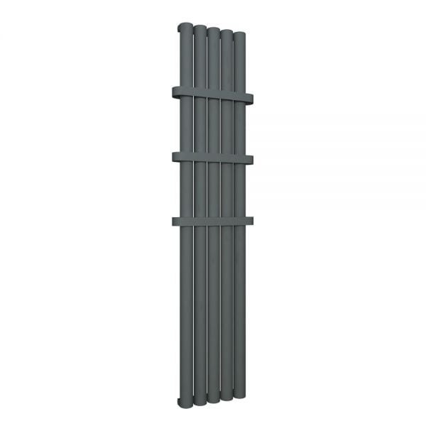 Eastbrook Kelmscott 1800 x 345 Vertical Matt Anthracite Designer Aluminium Radiator