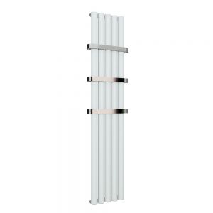 Eastbrook Kelmscott 1800 x 485 Vertical Matt White Designer Aluminium Radiator