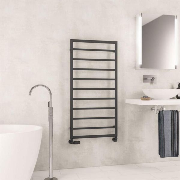Eastbrook Kenilworth 1200 x 600 Matt Anthracite Designer Towel Rail #2