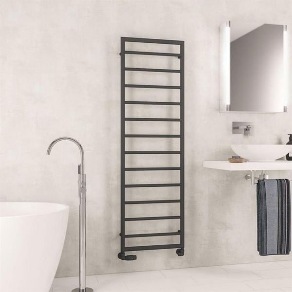 Eastbrook Kenilworth 1600 x 500 Matt Anthracite Designer Towel Rail #2