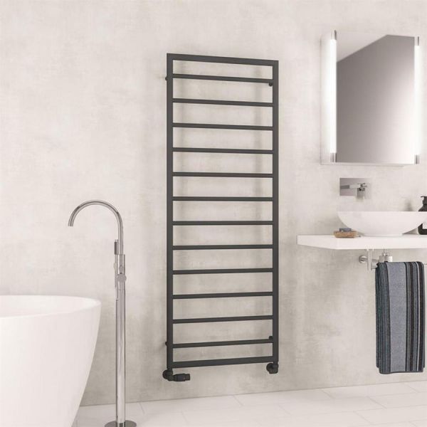 Eastbrook Kenilworth 1600 x 600 Matt Anthracite Designer Towel Rail #2