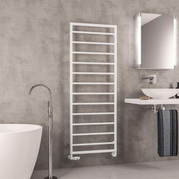 Eastbrook Kenilworth 1600 x 600 Matt White Designer Towel Rail #2