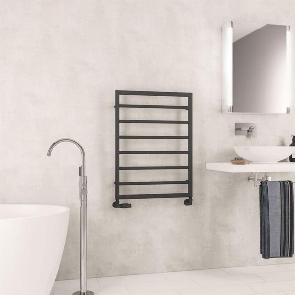 Eastbrook Kenilworth 800 x 600 Matt Anthracite Designer Towel Rail #2