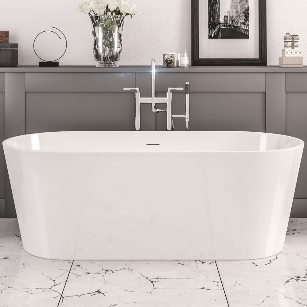 Eastbrook Lambeth Gloss White Double Ended Freestanding Bath 1590