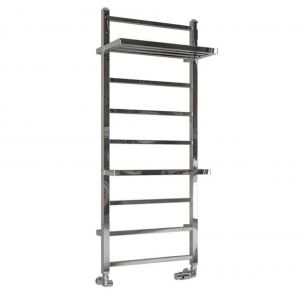 Eastbrook Launton 1200 x 500 Straight Chrome Towel Rail with Heated Shelves
