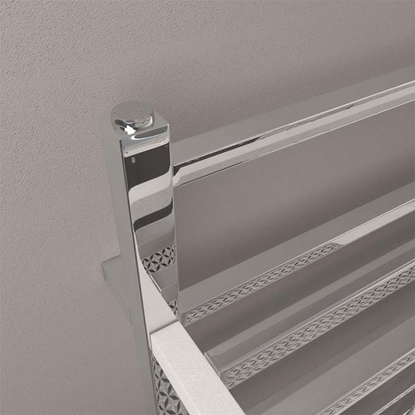 Eastbrook Launton 1200 x 600 Straight Chrome Towel Rail with Heated Shelves #3