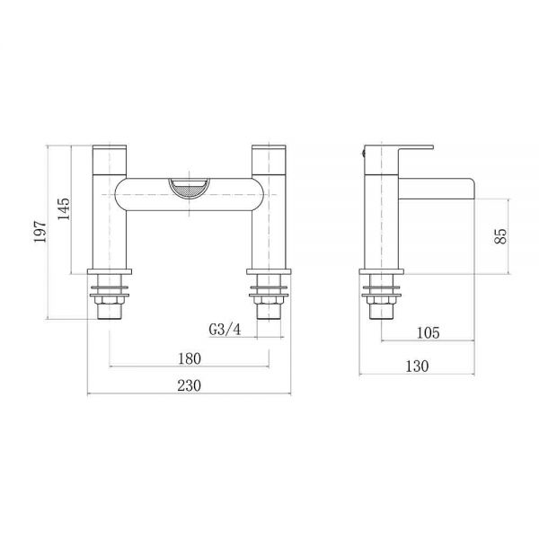 Eastbrook Ledwell Black Bath Filler Tap #2