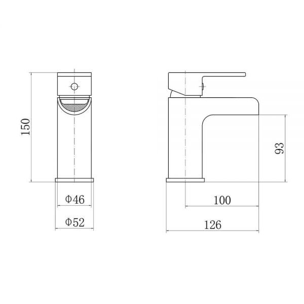 Eastbrook Ledwell Brushed Brass Mono Basin Mixer Tap with Waste #2
