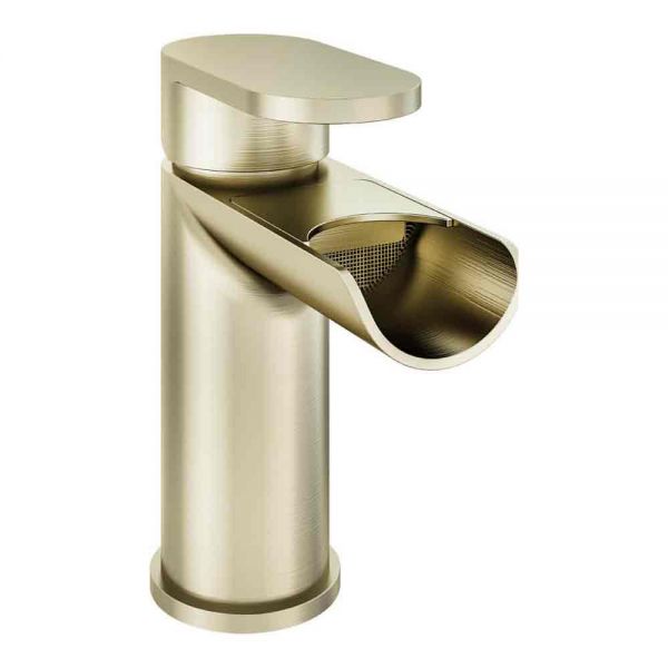 Eastbrook Ledwell Brushed Brass Mono Basin Mixer Tap with Waste