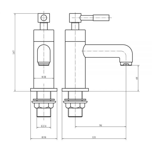 Eastbrook Leith Chrome Bath Pillar Taps #2