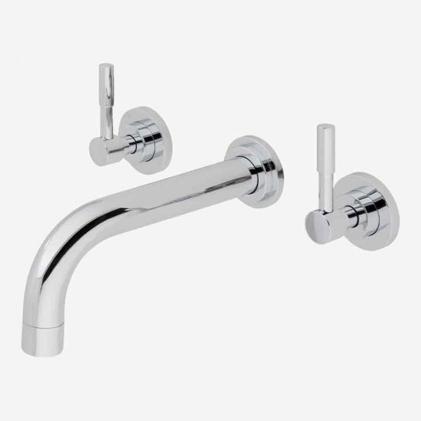 Eastbrook Leith Chrome 3 Hole Wall Mounted Basin Mixer Tap
