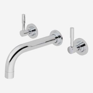 Eastbrook Leith Chrome 3 Hole Wall Mounted Basin Mixer Tap