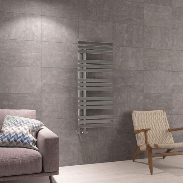 Eastbrook Leonardo 1200 x 500 Chrome Designer Towel Rail #2