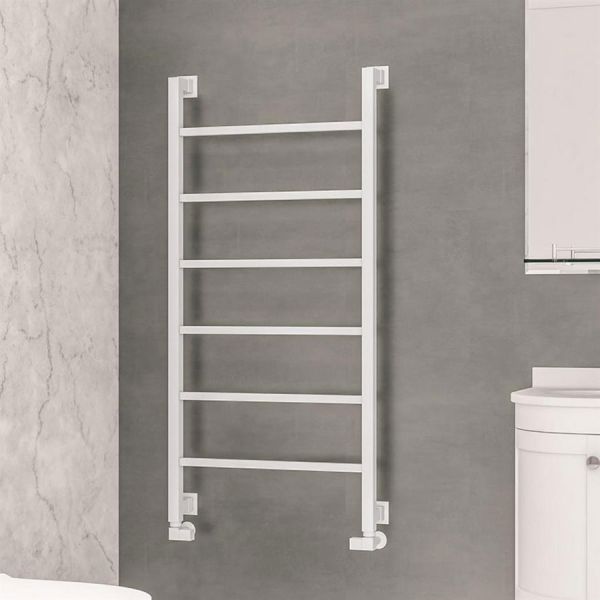 Eastbrook Loxley 1200 x 600 Matt White Designer Towel Rail #2
