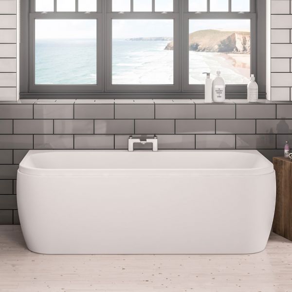 Eastbrook Malin 1700 x 800 Double Ended Back To Wall Bath #2