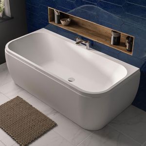 Eastbrook Malin 1700 x 800 Double Ended Back To Wall Bath