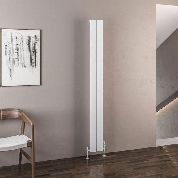 Eastbrook Malmesbury 1800 x 185 Matt White Aluminium Designer Radiator #2