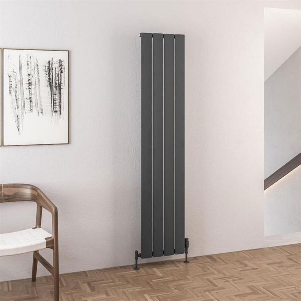 Eastbrook Malmesbury 1800 x 375 Matt Anthracite Aluminium Designer Radiator #2