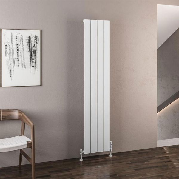 Eastbrook Malmesbury 1800 x 375 Matt White Aluminium Designer Radiator #2