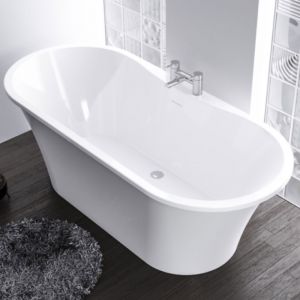 Eastbrook Margravine Gloss White Double Ended Freestanding Bath 1660 x 730mm