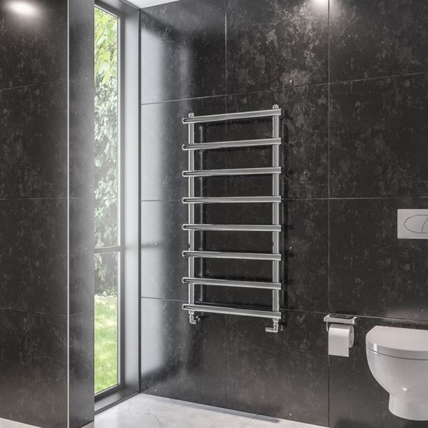 Eastbrook Marlow 1150 x 600 Chrome Designer Towel Rail #2
