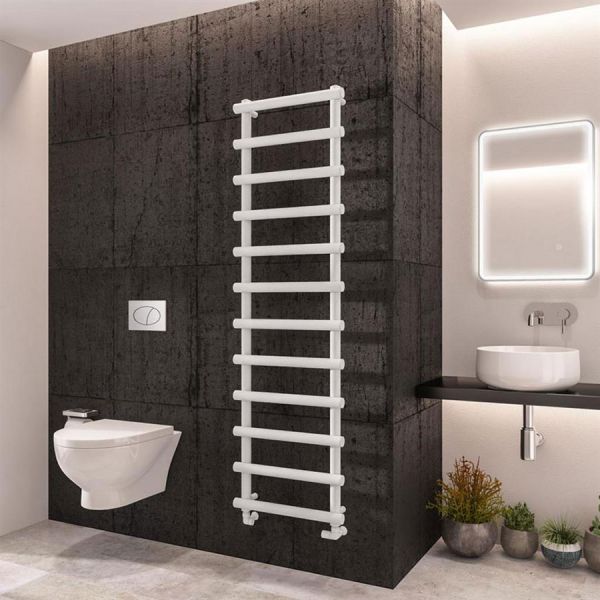 Eastbrook Marlow 1750 x 500 Matt White Designer Towel Rail #2