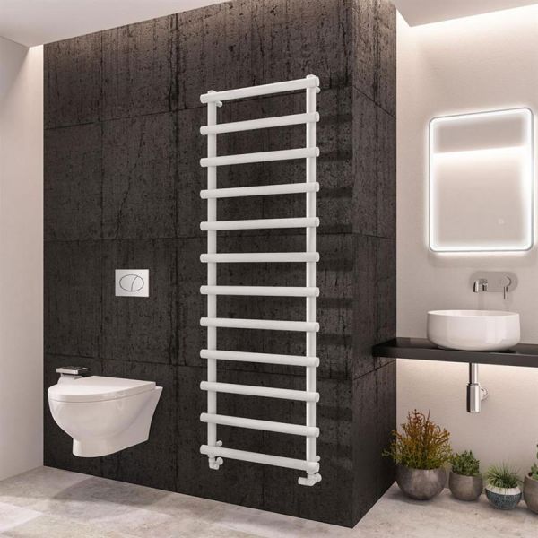 Eastbrook Marlow 1750 x 600 Matt White Designer Towel Rail #2