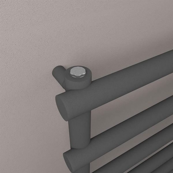 Eastbrook Marlow 850 x 500 Matt Anthracite Designer Towel Rail #3