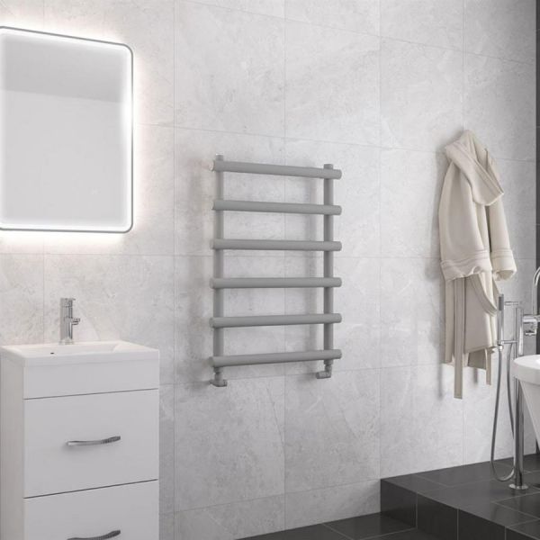 Eastbrook Marlow 850 x 600 Matt Grey Designer Towel Rail #2