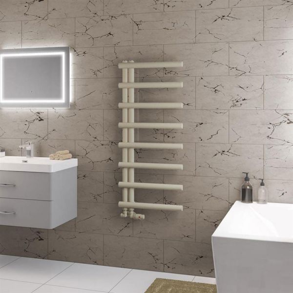 Eastbrook Marlow E Style 1150 x 500 Matt Cappuccino Designer Towel Rail #2