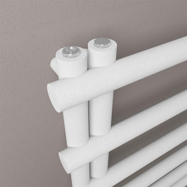 Eastbrook Marlow E Style 1150 x 500 Matt White Designer Towel Rail #3