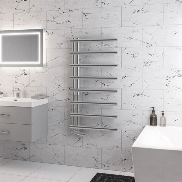 Eastbrook Marlow E Style 1150 x 600 Chrome Designer Towel Rail #2