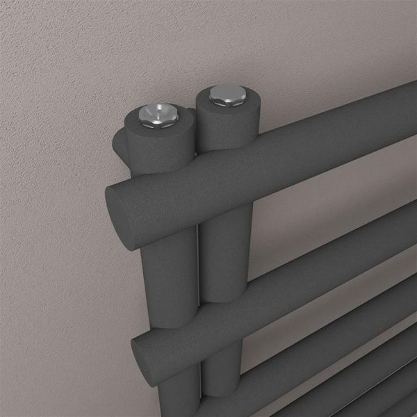 Eastbrook Marlow E Style 1750 x 500 Matt Anthracite Designer Towel Rail #3