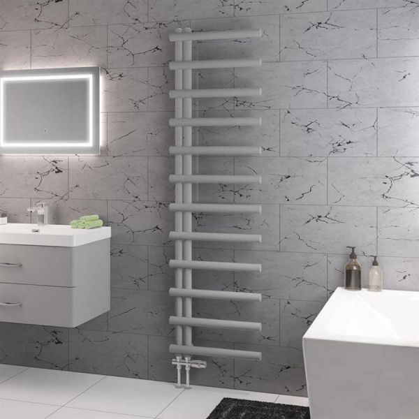 Eastbrook Marlow E Style 1750 x 500 Matt Grey Designer Towel Rail #2