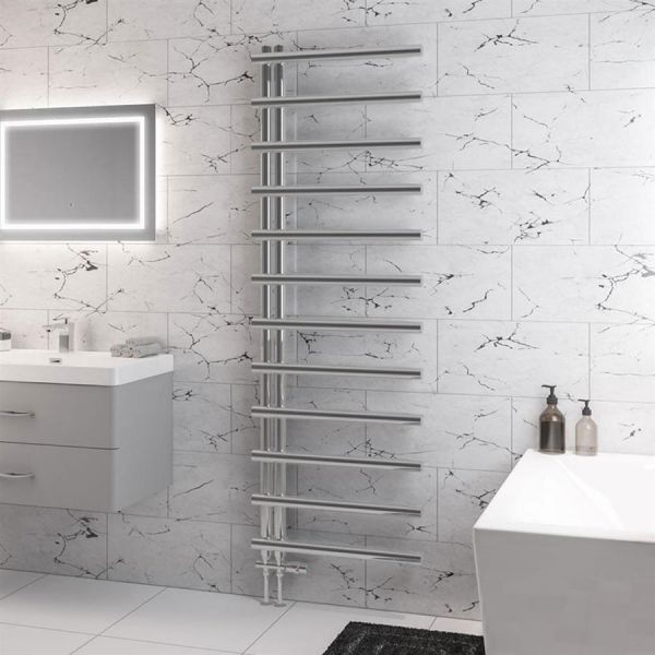 Eastbrook Marlow E Style 1750 x 600 Chrome Designer Towel Rail #2