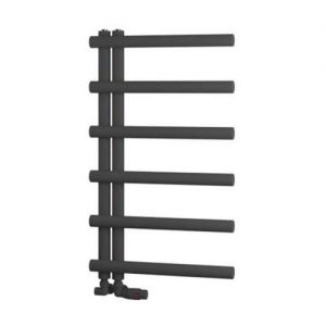 Eastbrook Marlow E Style 850 x 500 Matt Anthracite Designer Towel Rail