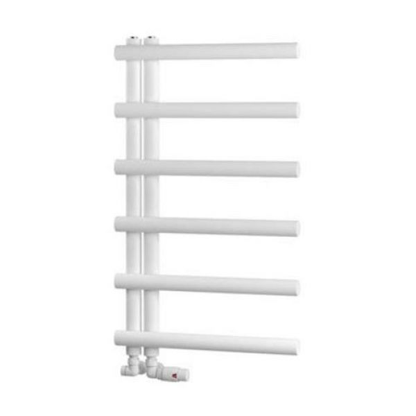 Eastbrook Marlow E Style 850 x 500 Matt White Designer Towel Rail
