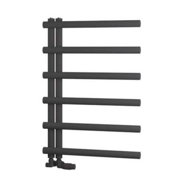 Eastbrook Marlow E Style 850 x 600 Matt Anthracite Designer Towel Rail
