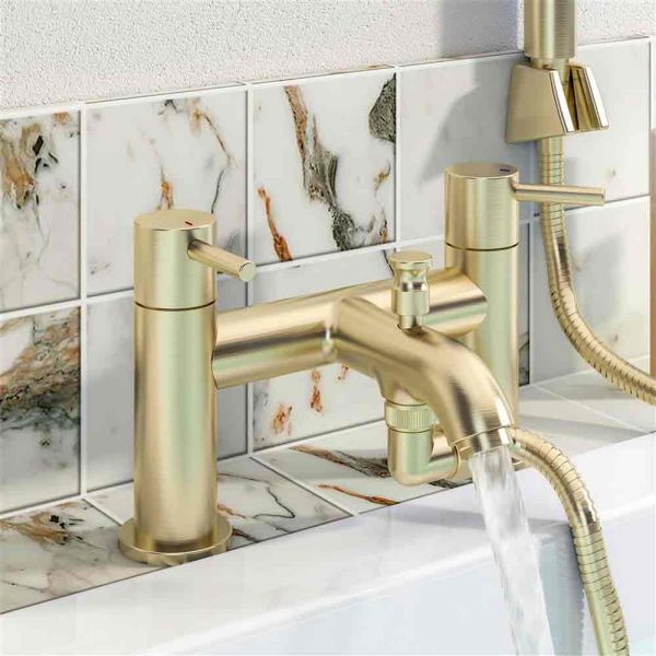 Eastbrook Meriden Brushed Brass Bath Shower Mixer Tap