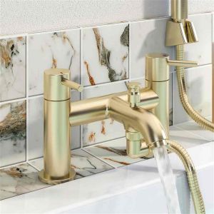 Eastbrook Meriden Brushed Brass Bath Shower Mixer Tap