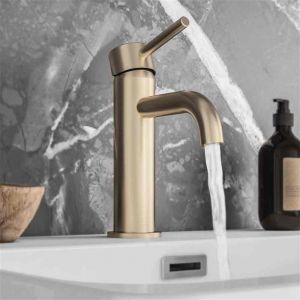 Eastbrook Meriden Brushed Brass Mono Basin Mixer Tap with Waste
