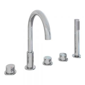 Eastbrook Meriden Chrome Deck Mounted 5 Hole Bath Shower Mixer Tap