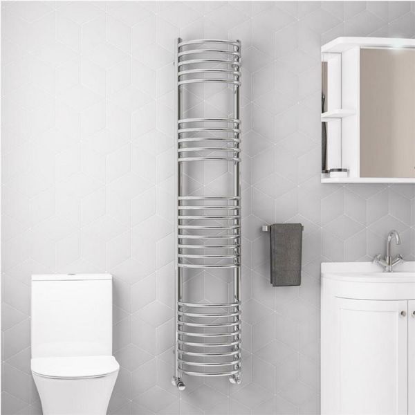 Eastbrook Mezzo Tondo 1600 x 320 Chrome Designer Towel Rail #2
