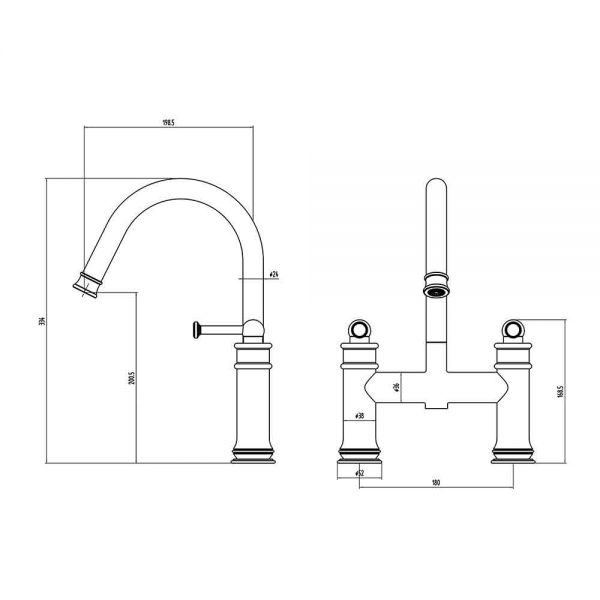 Eastbrook Newlyn Chrome Bath Filler Tap #2