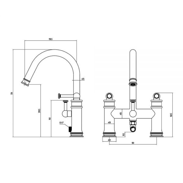 Eastbrook Newlyn Chrome Bath Shower Mixer Tap #2