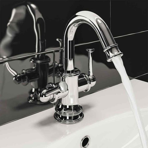 Eastbrook Newlyn Chrome Mono Basin Mixer Tap with Waste