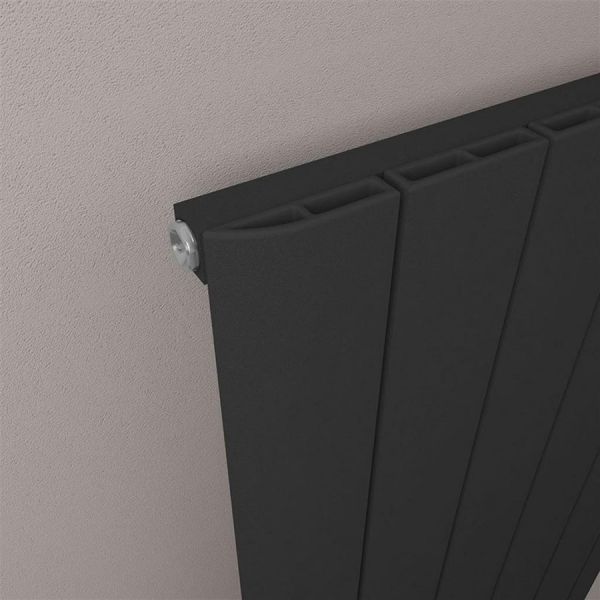 Eastbrook Peretti 1800 x 280 Matt Black Aluminium Designer Radiator #3