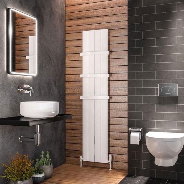 Eastbrook Peretti 1800 x 375 Matt White Aluminium Designer Radiator #2