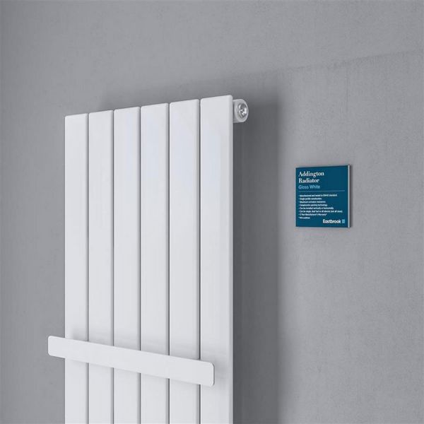 Eastbrook Peretti 1800 x 470 Matt White Aluminium Designer Radiator #4
