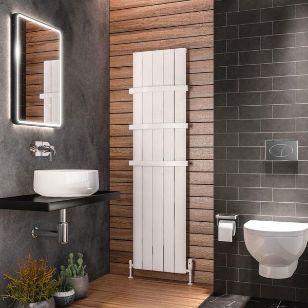 Eastbrook Peretti 1800 x 470 Matt White Aluminium Designer Radiator #2